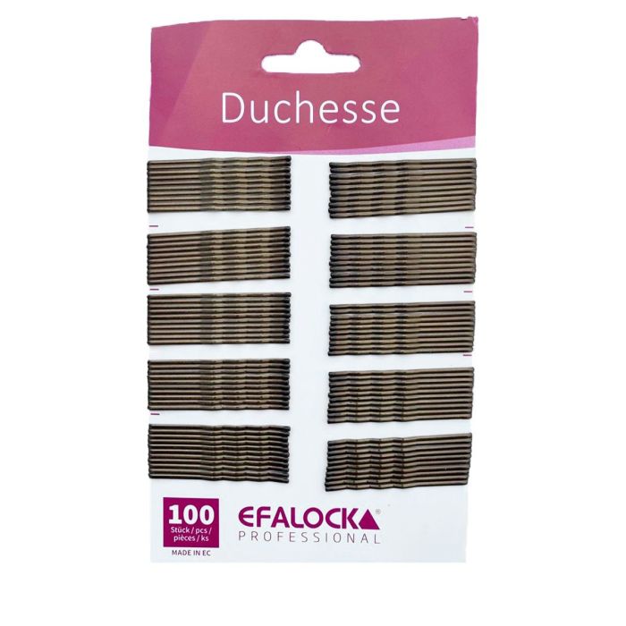 Efalock Épingles à Cheveux Duchesse 50mm Marron (100 pcs)