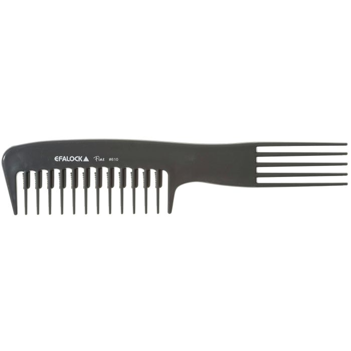 Efalock Fine Peigne à Poignée #601 205mm Spécial - Démêlage et Coiffage Professionnel
