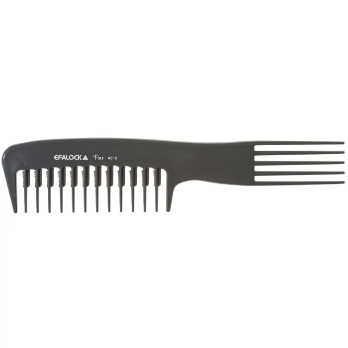 Efalock Fine Peigne à Poignée #601 205mm Spécial - Démêlage et Coiffage Professionnel