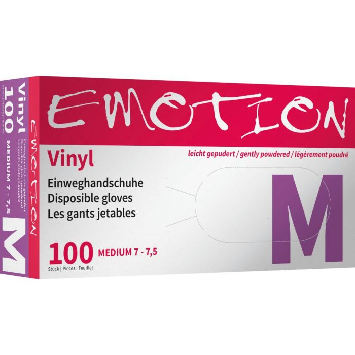 Efalock Gants en Vinyle M poudrés Emotion - Protection professionnelle pour soins capillaires