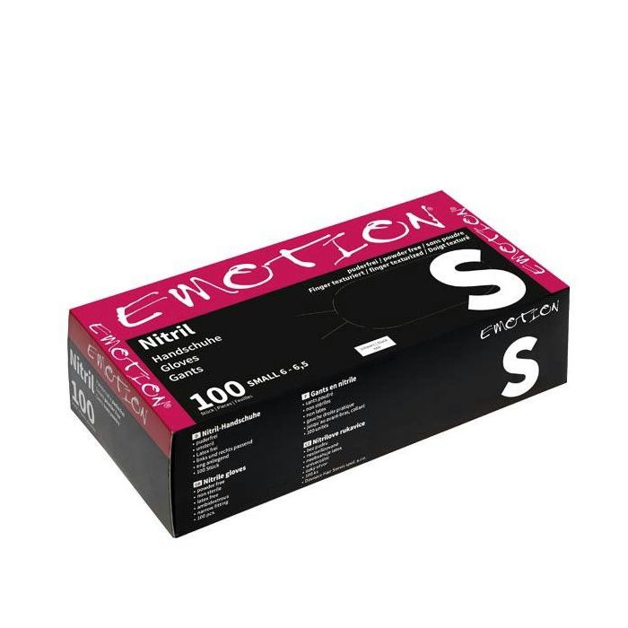 Efalock Gants Nitrile Noirs Non Poudrés Taille S - Protection Professionnelle