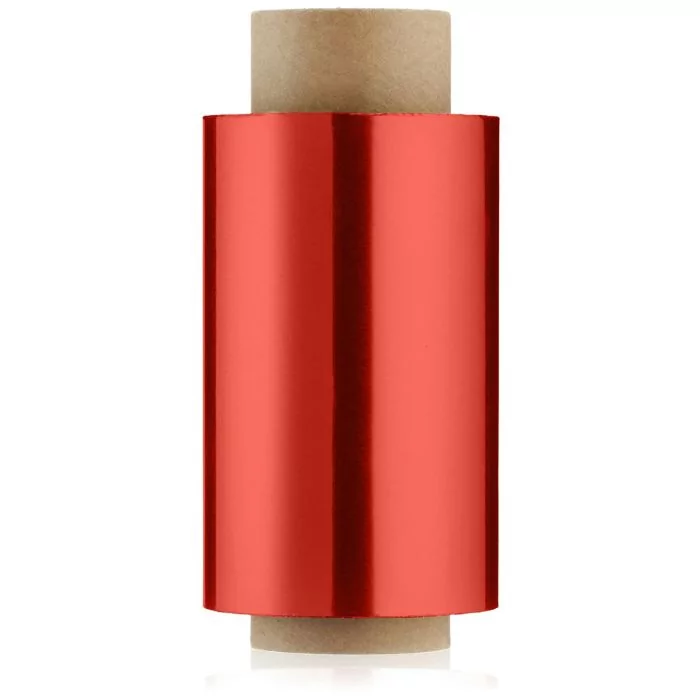 Efalock Papier Aluminium pour Mèches Rouge 150m/15µ/12cm - Lot de 2 Rouleaux
