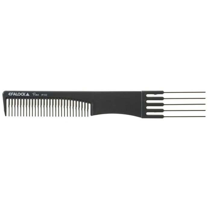 Efalock Peigne à Crêper Fine avec Fourche #102 195mm
