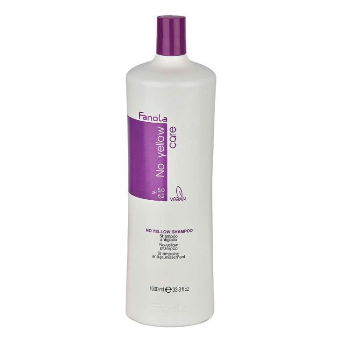 Fanola No Yellow Shampoo 1L - Shampooing Anti-Jaunissement Professionnel