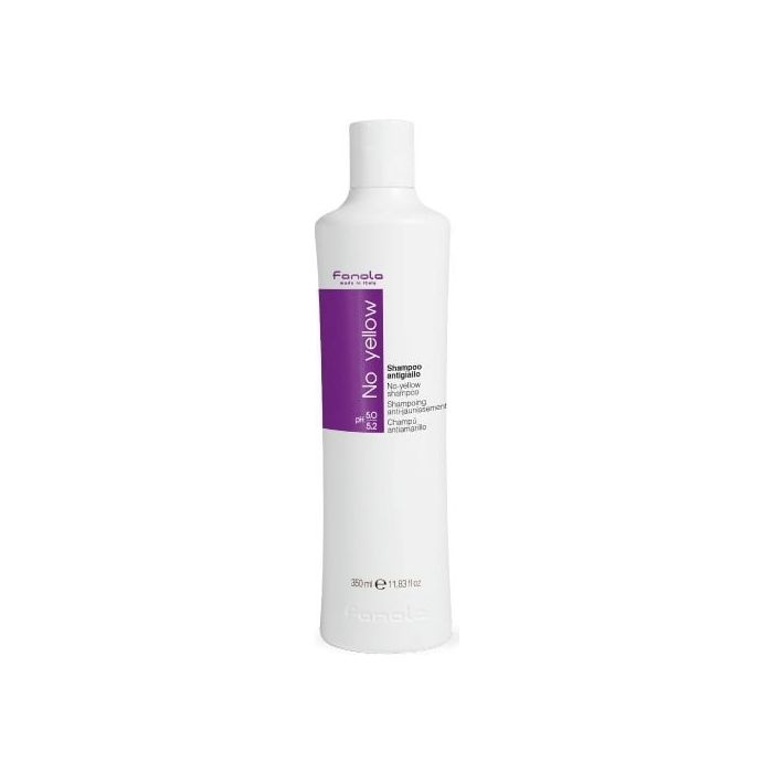 Fanola No Yellow Shampoo 350ml - Shampooing Anti-Jaunissement pour Cheveux Blonds et Gris