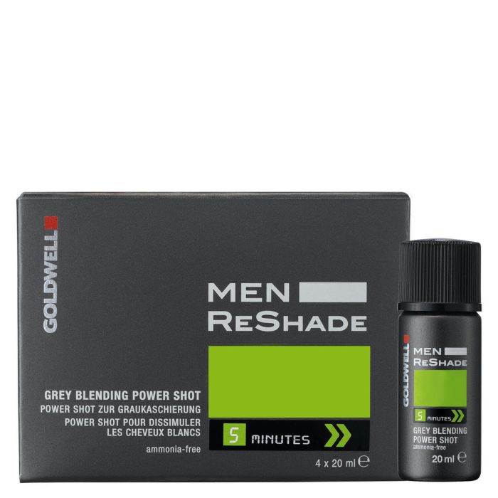 Goldwell Men Reshade Power Shot 4CA - Réduction Naturelle des Cheveux Gris - 4x20ml