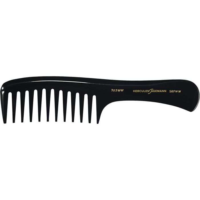 Hercules Sägemann Peignes Styleurs 703WW7 581WW7 Dents Extra Larges Ébonite