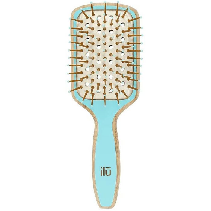 ILU Bamboo Brush Ocean Breeze - Brosse Démêlante en Bambou Écologique