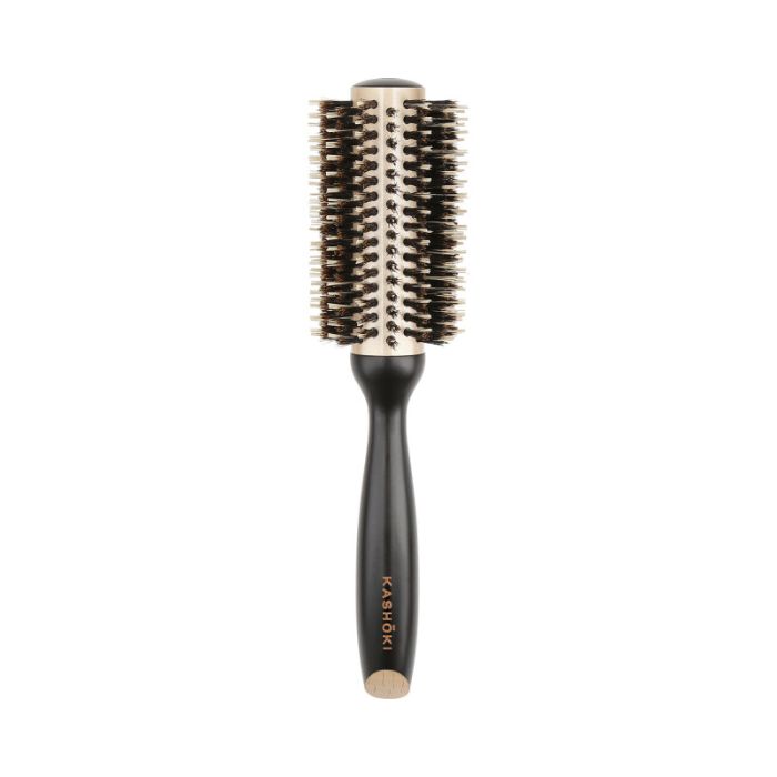 Kashoki Brosse Ronde en Bois ø 28 mm - Brushing Professionnel pour Carré