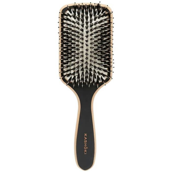 Kashoki Wooden Paddle Brush - Brosse Démêlante en Bois de Hêtre avec Poils Naturels
