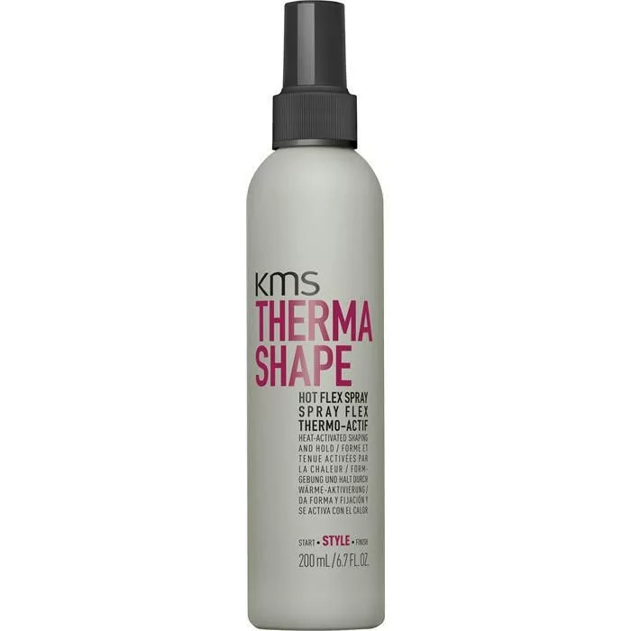 KMS ThermaShape Hot Flex Spray 200ml - Spray Thermo-Protecteur pour Coiffage à la Chaleur
