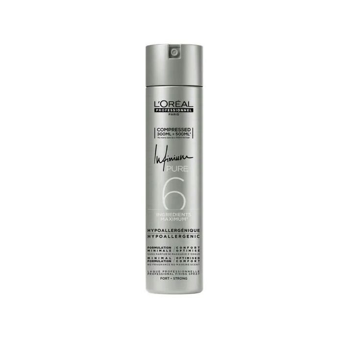 L'Oréal Professionnel Infinium Pure Strong Compressed - Laque Fixation Forte Hypoallergénique 300 ml