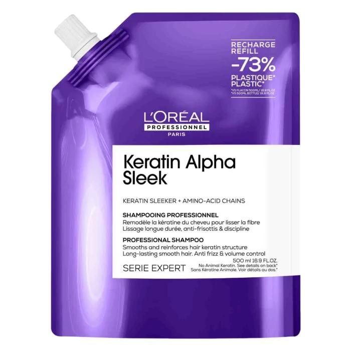 L'Oréal Professionnel Serie Expert Keratin Alpha Sleek Shampoo Recharge 500ml