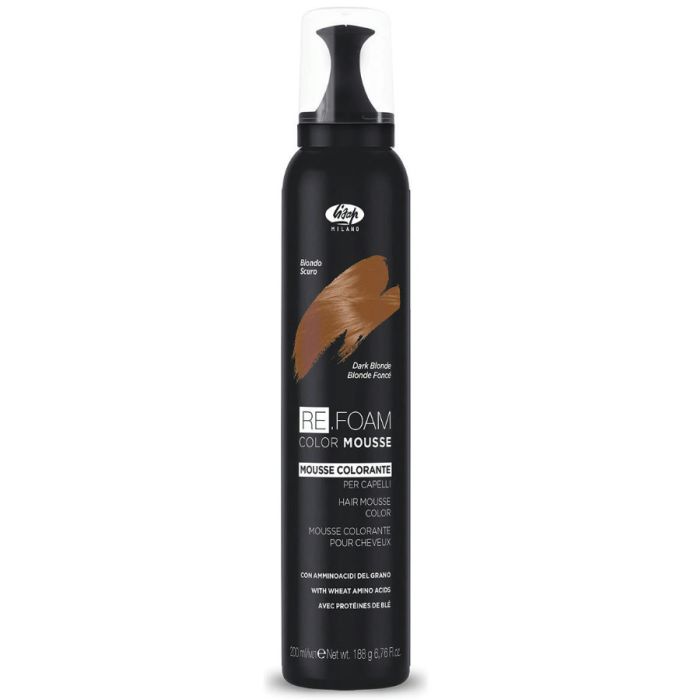 Lisap ReFoam Dark Blonde 200ml - Mousse Coiffante Raviveur de Couleur