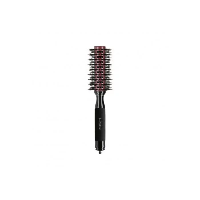 Lussoni Brosse Ronde en Bois ø 28 mm – Styling Professionnel pour Cheveux Mi-longs