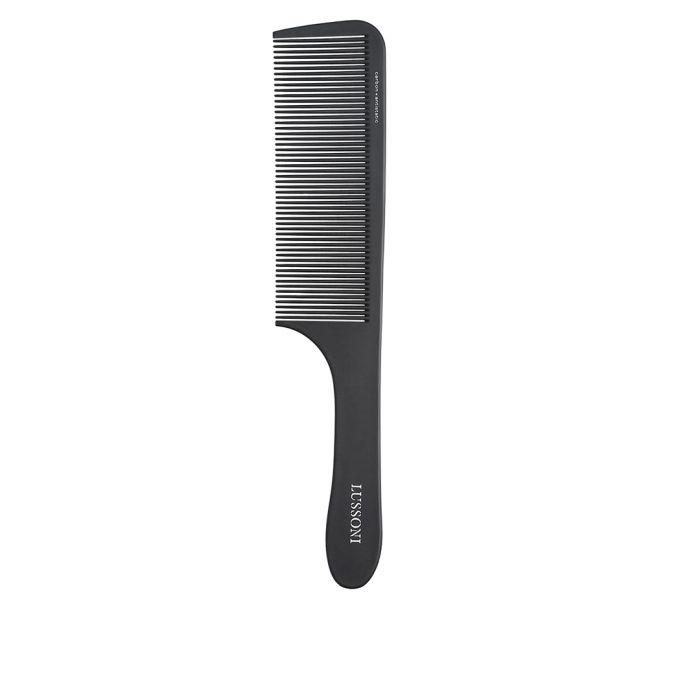 Lussoni Handle Comb 406 – Peigne à Manche Professionnel à Dents Fines pour Cheveux Fins
