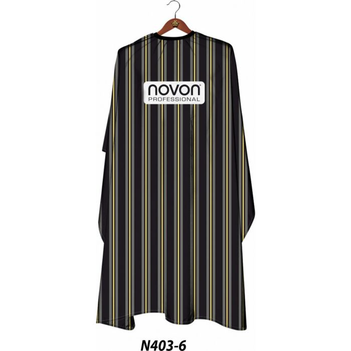 Novon Professional Cape Blackline Stripes 2 - N403 6 - Pèlerine de Coiffure Professionnelle Imperméable
