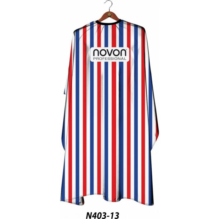 Novon Professional Cape Colour Line White/Red/Blue - Peignoir de Coiffure Professionnel N403 13