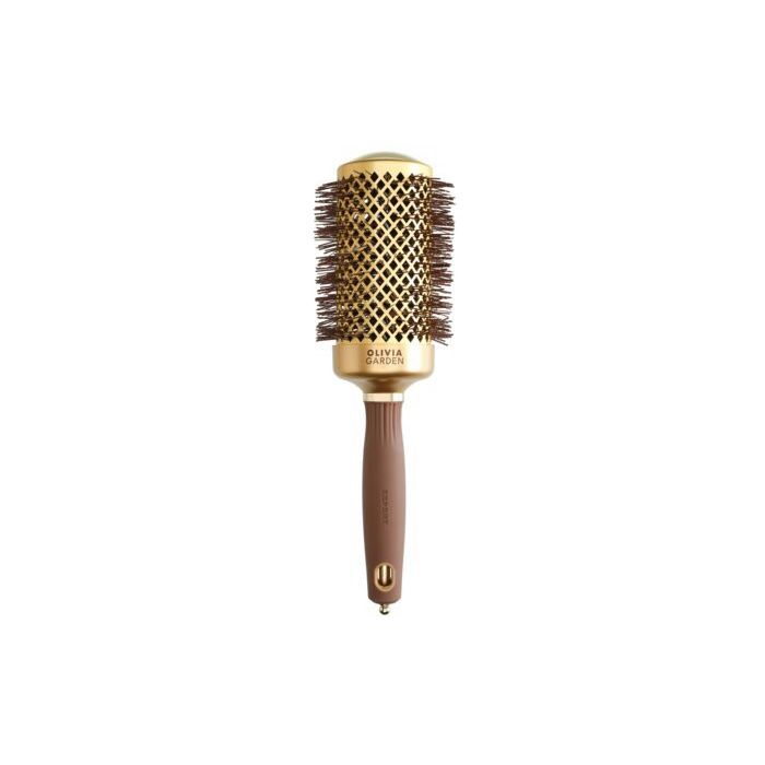 Olivia Garden Expert Blowout Shine 55/70 mm Or & Marron - Brosse Ronde Professionnelle