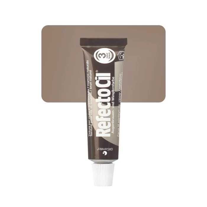 Refectocil Teinture pour Cils Brun Naturel 3 - Coloration Professionnelle Longue Durée
