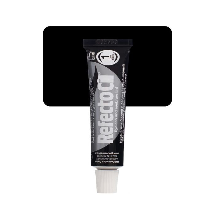 RefectoCil Teinture pour Cils et Sourcils Noir Intense 1 - Tenue 6 Semaines