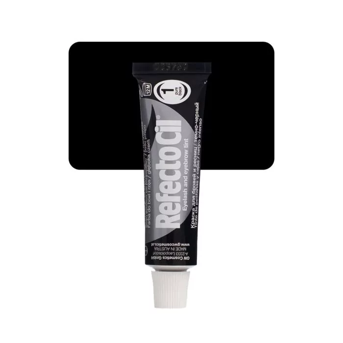 RefectoCil Teinture pour Cils et Sourcils Noir Intense 1 - Tenue 6 Semaines