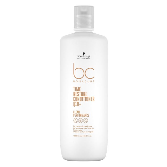 Schwarzkopf BC Time Restore Conditioner 1000ml - Soin Régénérant Q10+ pour Cheveux Matures