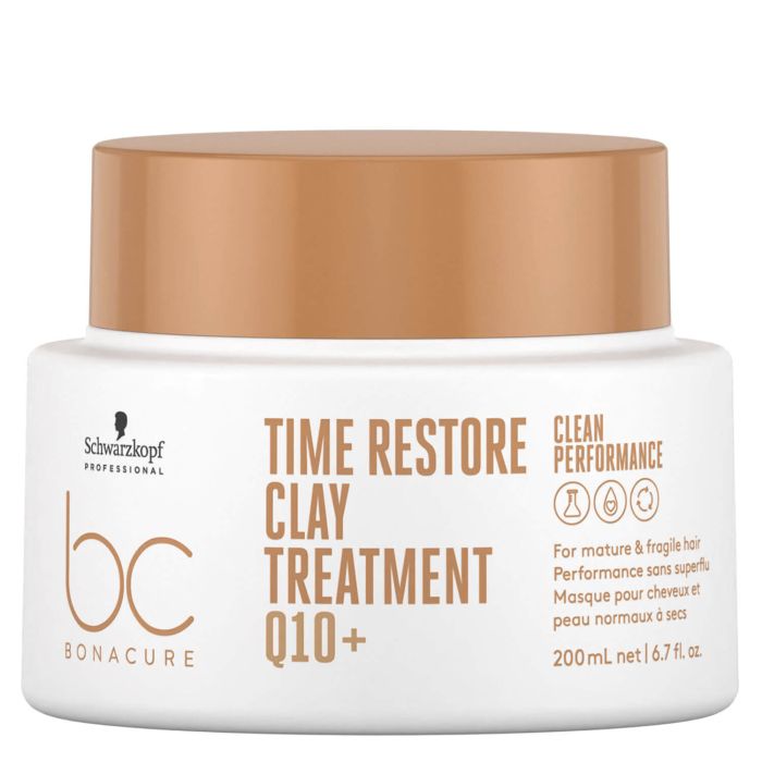 Schwarzkopf BC Time Restore Soin Argile Q10+ 200ml - Cheveux Matures