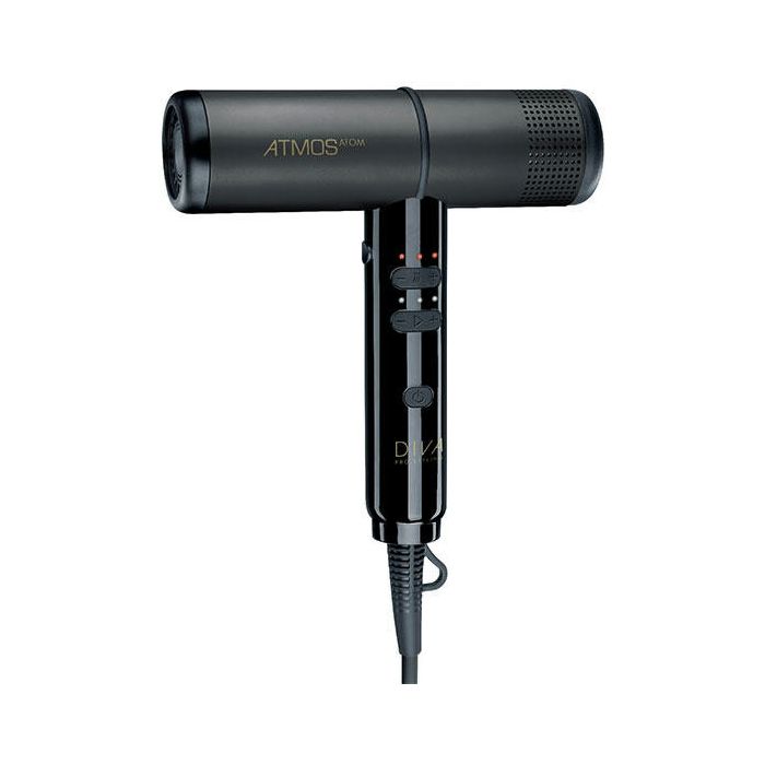 Sèche-Cheveux Diva Professional Styling Atmos Atom Noir - Technologie Ionique & Séchage Rapide