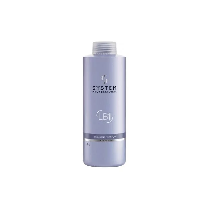 System Professional LuxeBlond LB1 Shampooing Déjaunisseur 1000ml - Blond Froid Éclatant