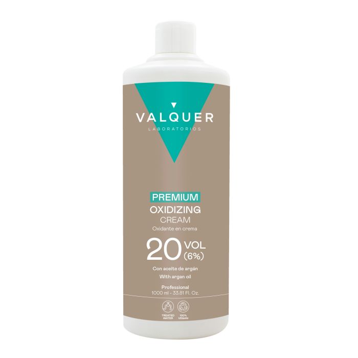 Valquer Premium Oxydant 20 Vol (6%) 1000 ml – Révélateur Crémeux à l'Huile d'Argan