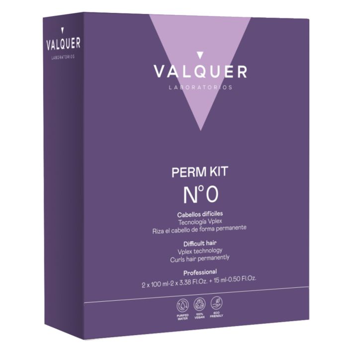 Valquer Wave Kit Nº 0 Permanente Cheveux Naturels Difficiles à Onduler 100+100+10 ML