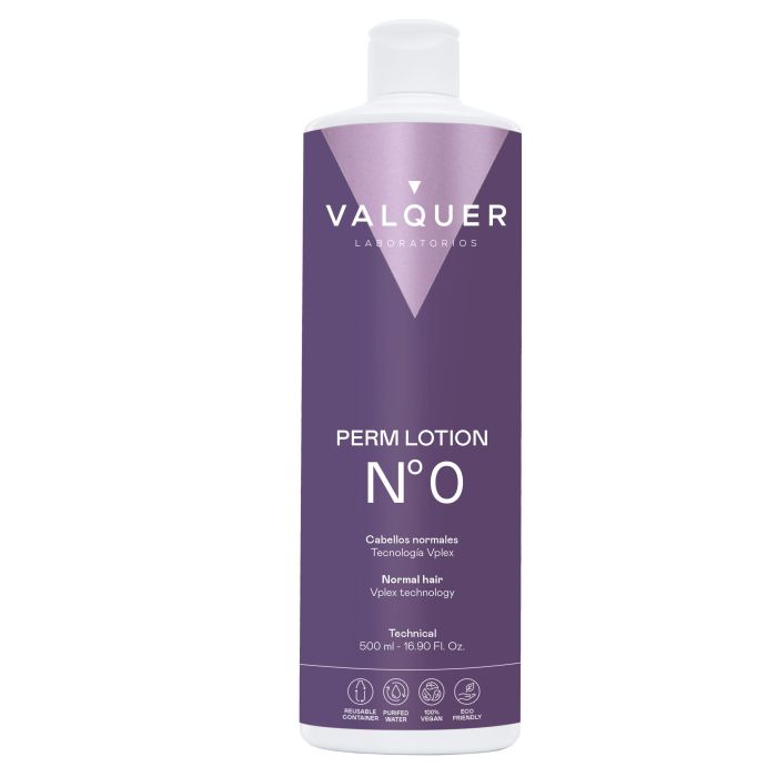 Valquer Wave Permanent Liquid Nº 0 Cheveux Naturels Difficiles à Onduler 500ml