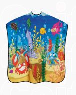 Efalock Cape Enfant Ocean - Protection Professionnelle pour Coupe et Coiffage