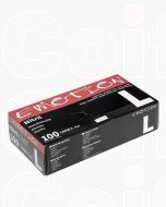 Efalock Gants Nitrile Noirs Non Poudrés Taille L - Protection Professionnelle