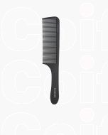 Lussoni Handle Comb 406 – Peigne à Manche Professionnel à Dents Fines pour Cheveux Fins
