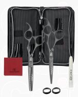 Olivia Garden Silk Cut Set de 2 Ciseaux Matt Black 5,75" + Effileur