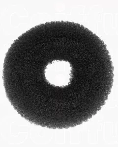 Efalock Anneau Chignon 12cm Noir - Coussin Volumineux pour Cheveux Foncés