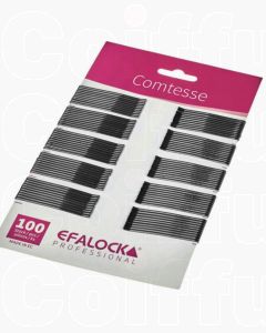 Efalock Comtesse Pinces à Cheveux 5cm Noir 100 Pièces