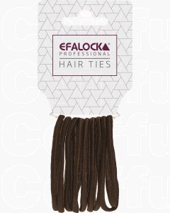 Efalock Élastiques à Cheveux Épais Marron 10 Pièces