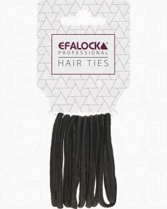 Efalock Élastiques à Cheveux Épais Noir 10 Pièces