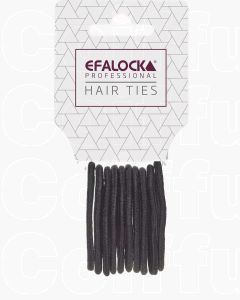 Efalock Élastiques à Cheveux Petits Noir 10 Pièces
