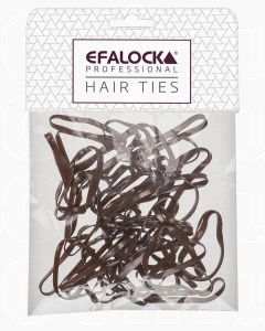 Efalock Élastiques Rasta Épais/Grands Marron 100 pièces – Maintien Maximal pour Cheveux Épais
