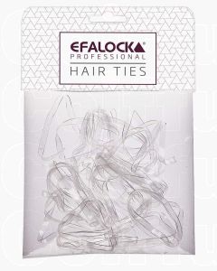 Efalock Élastiques Rasta Épais Transparents - 100 Pièces pour Cheveux Épais et Tresses