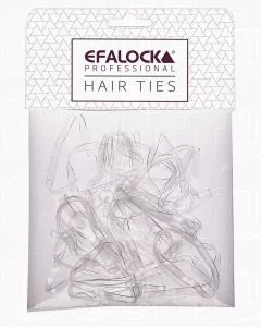 Efalock Élastiques Rasta Épais Transparents - 100 Pièces pour Cheveux Épais et Tresses