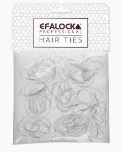 Efalock Élastiques Rasta Fins Transparents - 100 pièces pour Tresses et Cheveux Fins