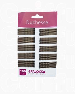 Efalock Épingles à Cheveux Duchesse 50mm Marron (100 pcs)