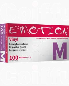 Efalock Gants en Vinyle M poudrés Emotion - Protection professionnelle pour soins capillaires