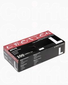 Efalock Gants Nitrile Noirs Non Poudrés Taille L - Protection Professionnelle