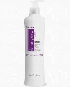 Fanola No Yellow Masque 350ml - Masque Anti-Jaunissement pour Blonds et Cheveux Gris